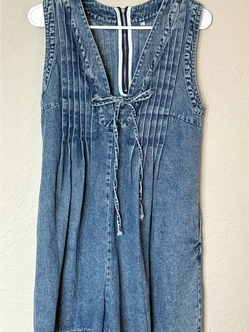 Women's Sleeveless Denim Romper